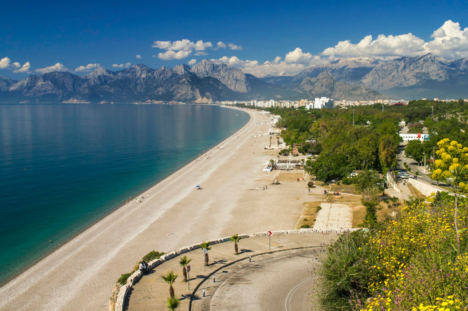 Turkey Travel Guide: Timeless Beauty Across Two Continents 4 Stunning view of Antalya's coastline with Taurus Mountains in the background. Perfect for travel and nature lovers.
