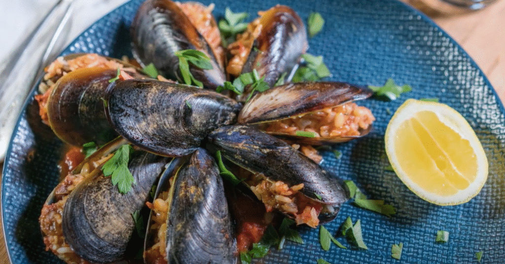 Famous turkish Midye Dolma: Stuffed Mussels