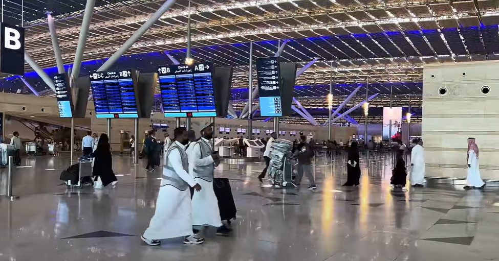 Spacious modern terminal at King Abdulaziz International Airport in Jeddah