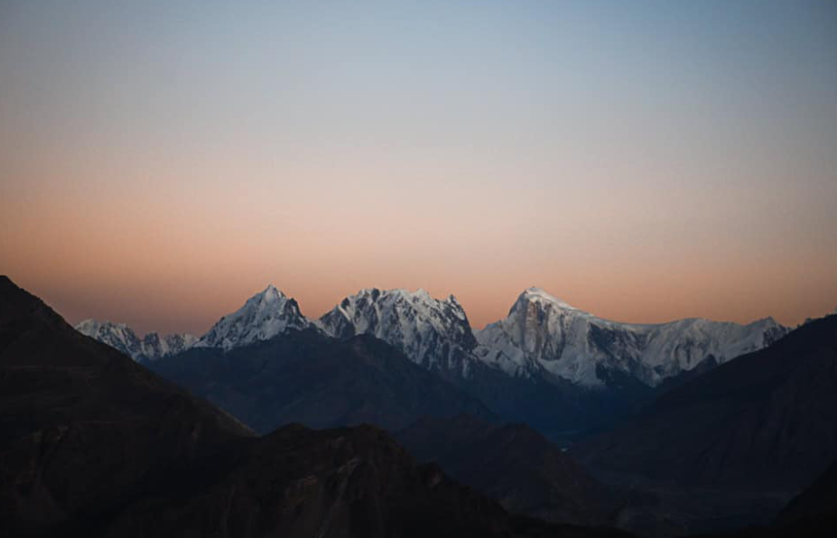Sunrise in mountains