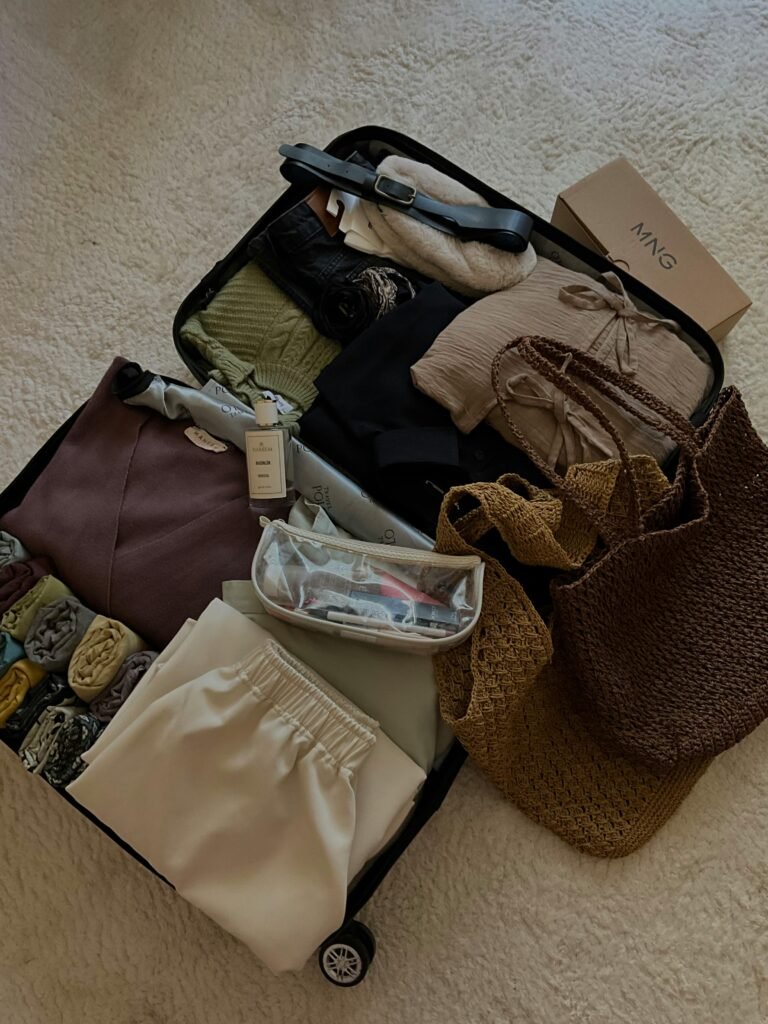 Outfits in a luggage
