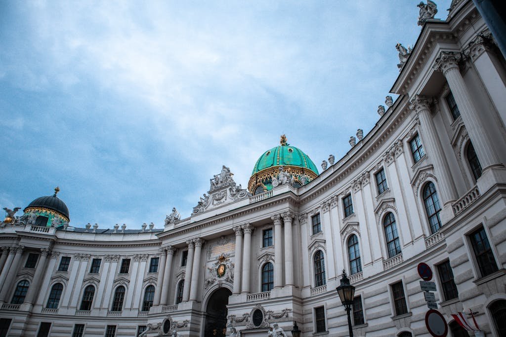 5 Days in Austria: The Perfect Austria Road Trip Itinerary 8 Stunning view of the baroque Hofburg Palace with its iconic dome in Vienna, Austria.