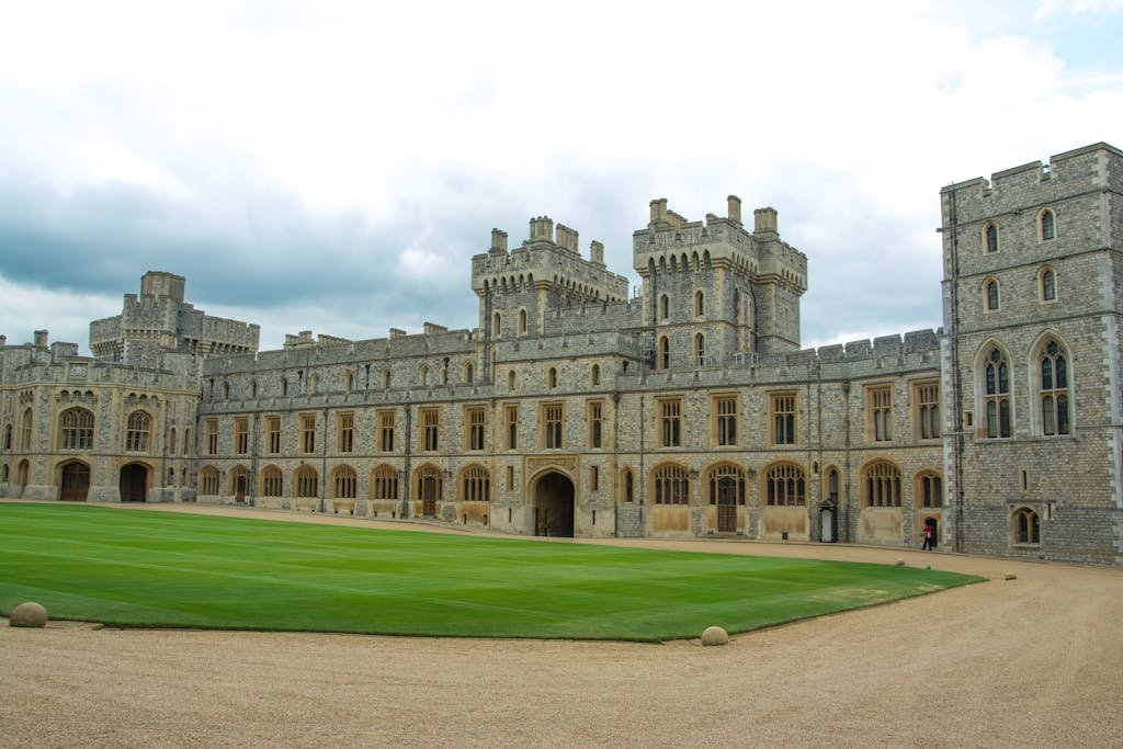 Captivating exterior of Windsor Castle showcasing its historical architecture and grandeur.