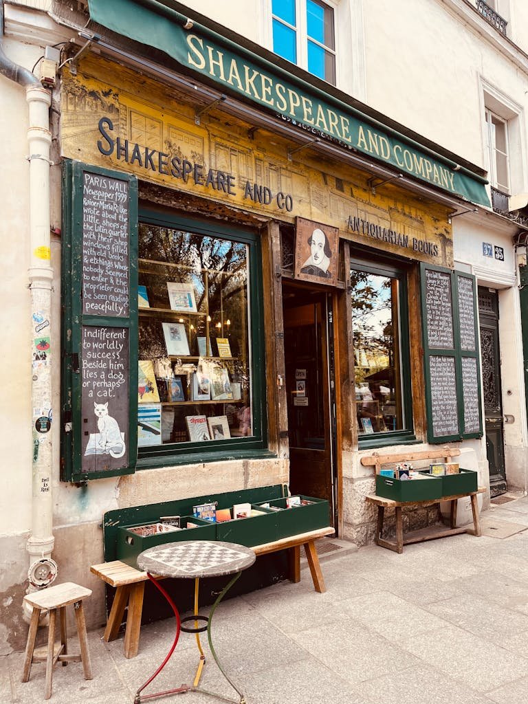 41 best Things to Do in Paris: Iconic Sights to Hidden Gems 23 Charming exterior of Shakespeare and Company bookstore in Paris, France.