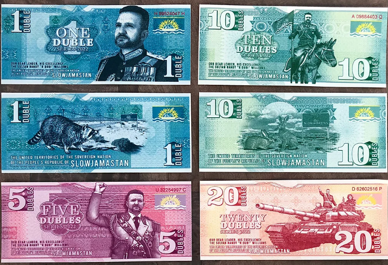 Currency notes of Slowjamastan