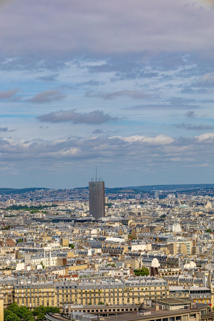41 best Things to Do in Paris: Iconic Sights to Hidden Gems 21 Stunning aerial shot of Paris skyline with iconic Montparnasse Tower under a vibrant sky.