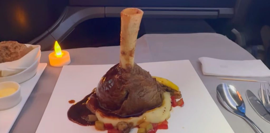 Turkish airlines business class food and drink