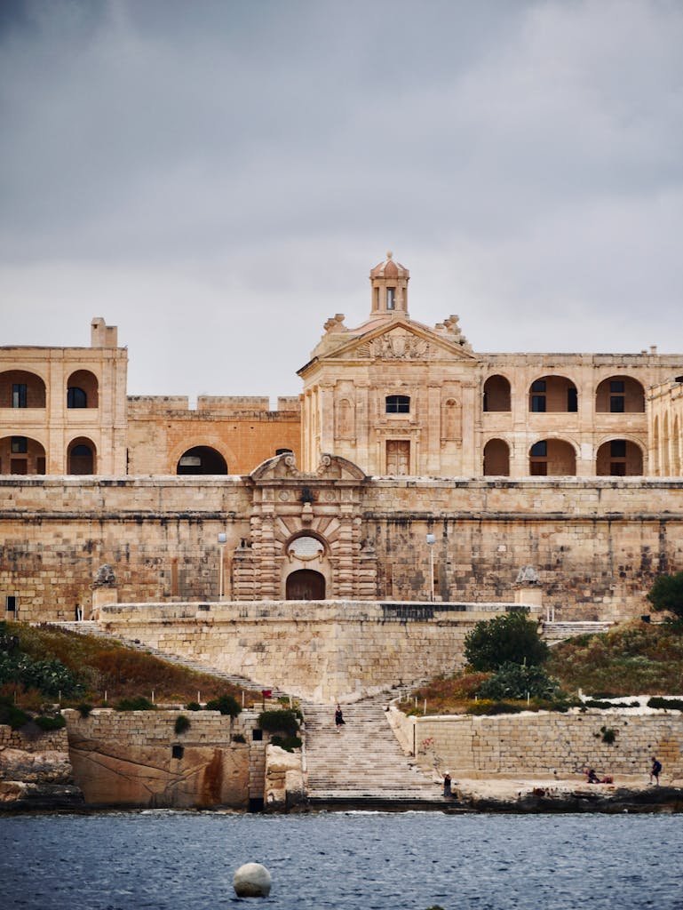 Captivating view of Fort Manoel in Il-Gżira, Malta, showcasing its historic architecture.