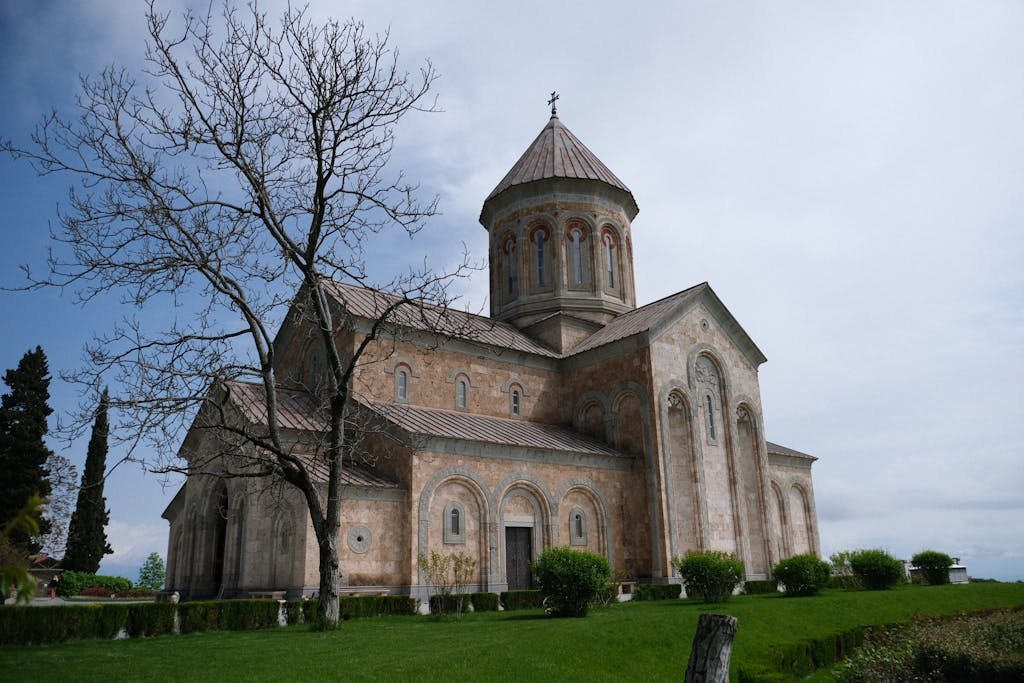 Historic Orthodox church in Telavi, Georgia. Perfect for architecture and travel themes.