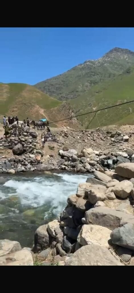 Traditional doli crossing over the Kunhar River near Besal