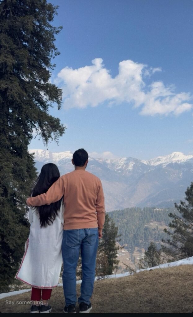 Ratti Gali Lake Trek: Azad Kashmir's magical lake in the Neelum Valley 3 Couple enjoying a Beautiful roadside view in Azad Kashmir