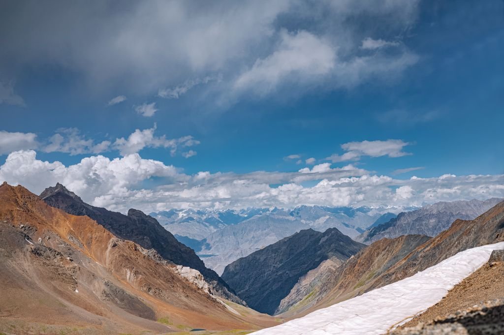 15 The Best Things to Do in Skardu for an Unforgettable Trip 2 Stunning view of Skardu's mountain peaks with clouds and snow, perfect for adventure seekers.